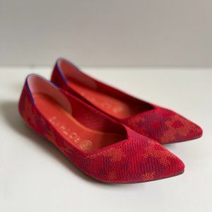 Rothy's pointed red flats